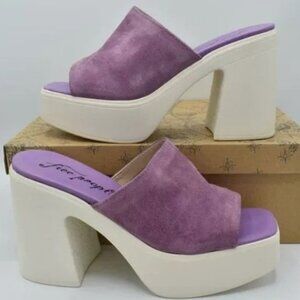 NIB Free People Womens Size EU 41 US 11 Zoe Orchid Purple Platform Sandals Shoes